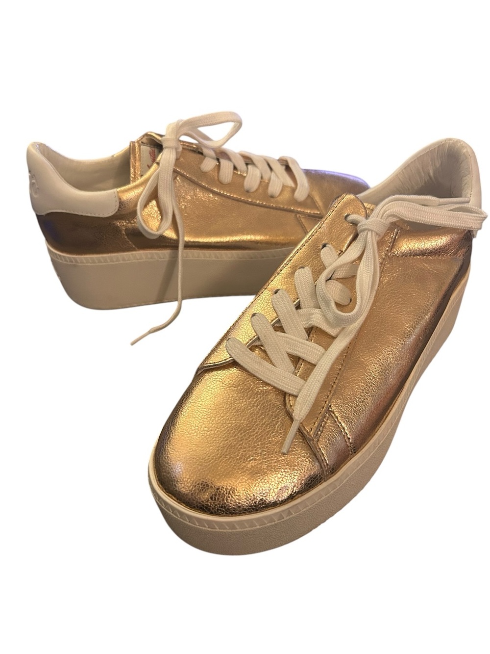 New Ash Cult Metallic Platform Sneakers Rose Gold Size 40 9.5/10